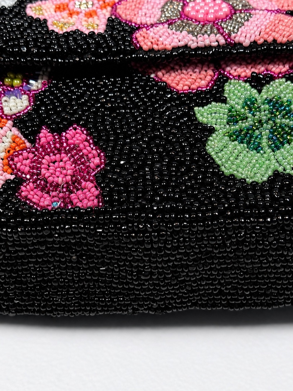 Colorful Floral Beaded Shoulder Bag Boho Statement Purse Y2K Cottagecore NWOT - Picture 11 of 16